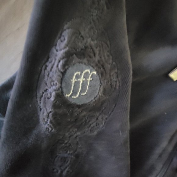 USAPro Womens Velour Track Suit Small Grey Hooded Faith Fearless Female Y2K - Picture 8 of 16